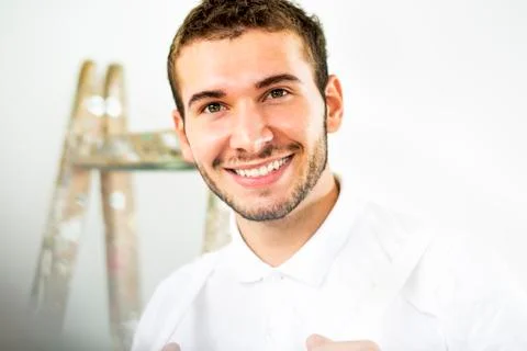 Portrait of young worker. Stock Photos