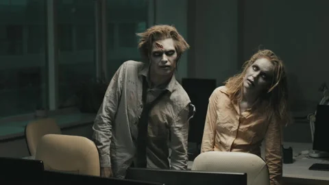 Portrait of Zombie Office Workers | Stock Video | Pond5