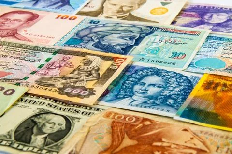 Portraits on the banknotes Stock Photos