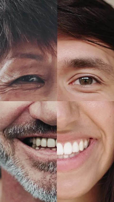 Portraits of Happy People Looking at Camera Stock Footage 346766932