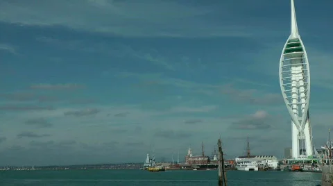 Portsmouth Harbour Time Lapse Stock Footage