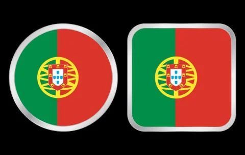 Portuga flag icon Stock Illustration