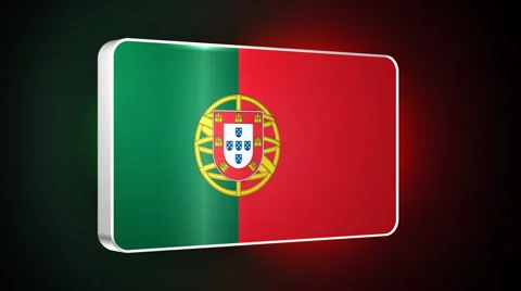 Portugal 3d flag Stock Footage 5052055