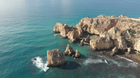 Portugal, Algarve #5 - Drone Shot Stock Footage