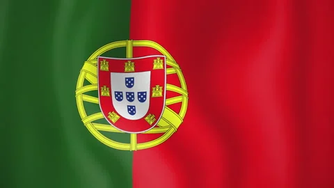 Portugal animated flag. Seamless loop. 4K Stock-Footage 145453715