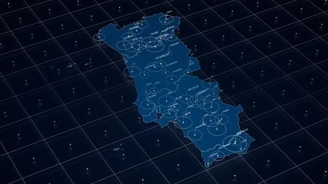 Portugal blue map big data visualization. Futuristic map infographic Illustrazione stock