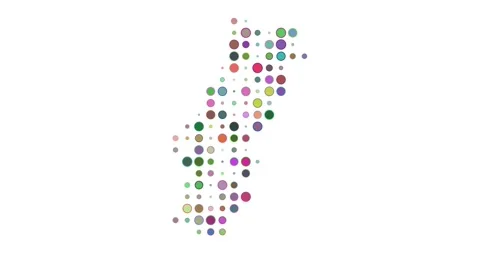 Portugal Circle Grid With Tech Vibes Stock Footage 311454483