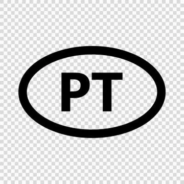 Portugal code symbol. short country name. Domain name Stock-Illustration