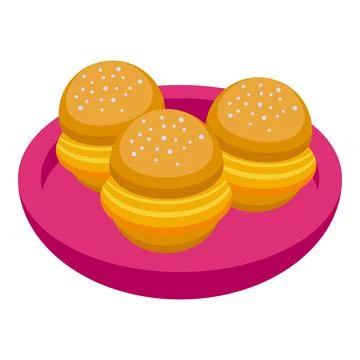 Portugal cupcake icon isometric vector. Food cuisine Stock Illustration