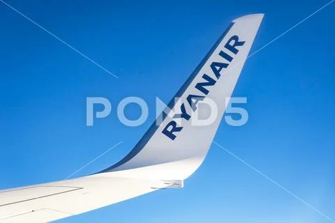 Portugal - December 13, 2018: Boeing 737 aircraft operated by Ryanair (reg. n Stock Photos