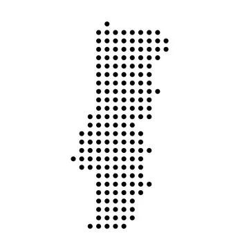 Portugal dotted vector map Stock Illustration