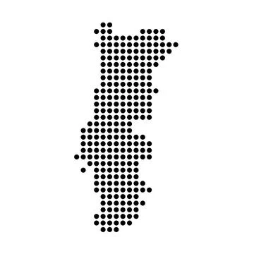 Portugal dotted vector map Stock Illustration