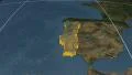 Portugal extruded. Blue Marble. Graticule. 4k or 4k+ Resolution