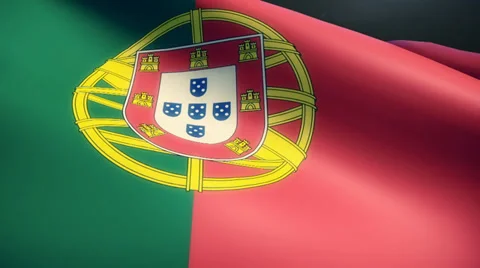 Portugal Flag Animation Loop Stock Footage 38006261