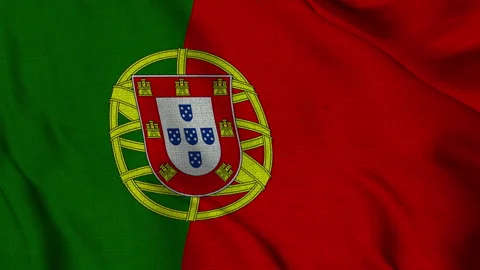 Portugal Flag Animation Seamless Loop Waving in the Wind - 3D Animation (4K UHD) 스톡 동영상 320597142