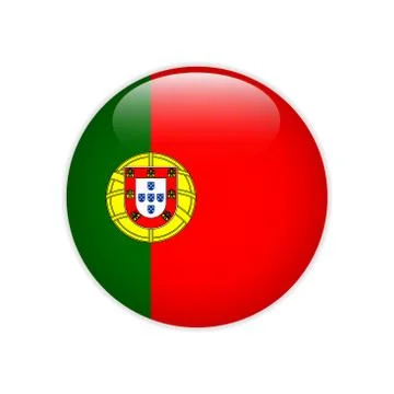 Portugal flag on button Stock-Illustration