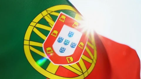 Portugal Flag Flapping Stock Footage 118964725