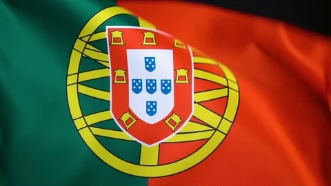 Portugal Flag Flapping Stock Footage 118966313