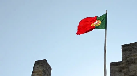 Portugal flag Stock Footage 25943481