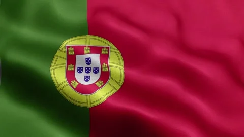 Portugal flag Front Stock Footage 318668058