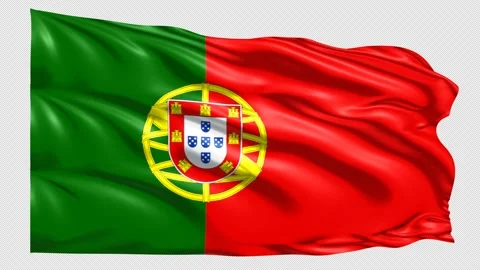 Portugal Flag Loop 4K UHD 3840 x 2160 with alpha channel Stock Footage 221474370