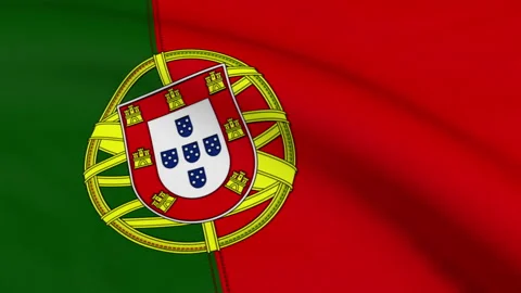 Portugal Flag Loop Stock Footage 241257603