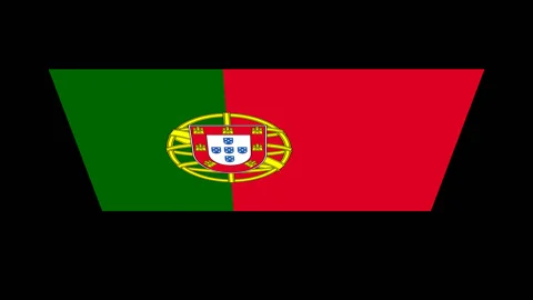 Portugal flag turning vertically Stock-Footage 88421420