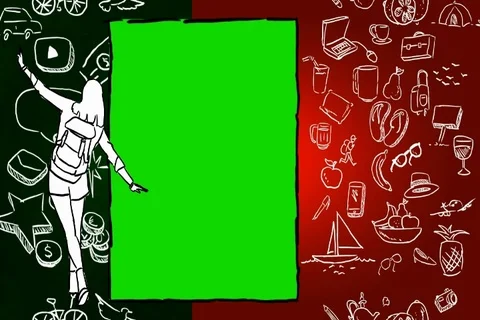 Portugal - Hand-drawn - Flag Loop - Illustration - SD Stock Footage 90632500