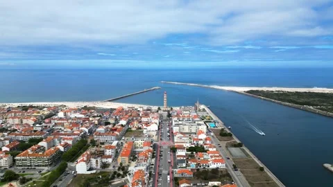 PORTUGAL LIGHTHOUSE AVEIRO Video stock 245933937