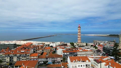 PORTUGAL LIGHTHOUSE AVEIRO Video stock 245933979