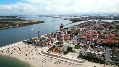 PORTUGAL LIGHTHOUSE AVEIRO Video stock 245934035