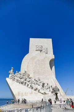 Portugal, Lisbon, The Padro dos Descobrimentos, monument in memory of Portugal Stock Photos
