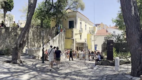 Portugal - Lisbon | Praca do Comercio | Barro Alto | Miradouro | Tram | 4K Stock Footage 249764435