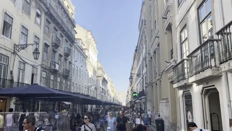 Portugal - Lisbon | Praca do Comercio | Barro Alto | Miradouro | Tram | 4K Stock Footage 249767517