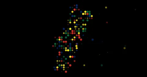 Portugal Map Created by Falling Dots Stock Footage 312829042