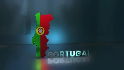 Portugal Map Stock Footage 283074150
