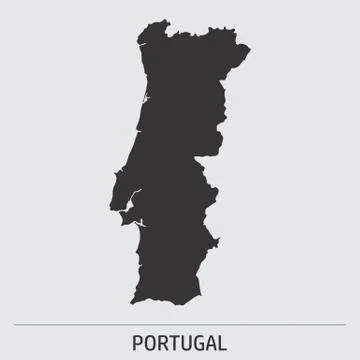 Portugal map icon Stock Illustration