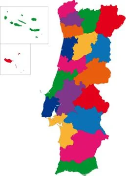 Portugal map Stock Illustration