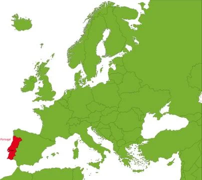 Portugal map Stock Illustration