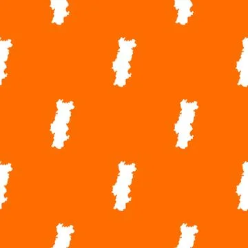 Portugal map pattern vector orange Illustrazione stock