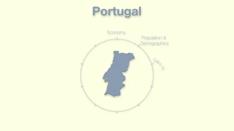 Portugal MAP revealingmotion graphics data elements Stock Footage 339877712