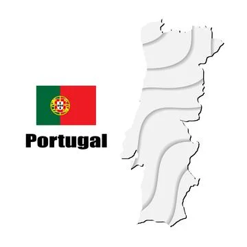 Portugal map on white background. vector illustration. Stock Illustration
