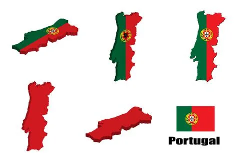 Portugal map on white background. vector illustration. Stock Illustration