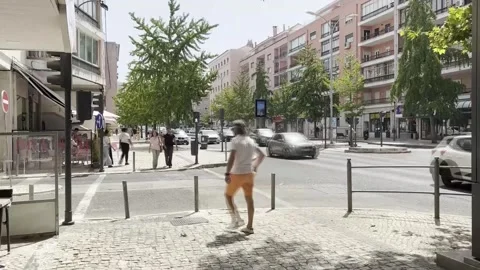 Portugal prepares for year's eclipse as demand for viewing glasses soars, Lisboa Stock Footage 341768735