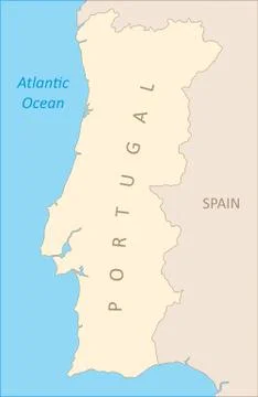 Portugal region map Stock Illustration