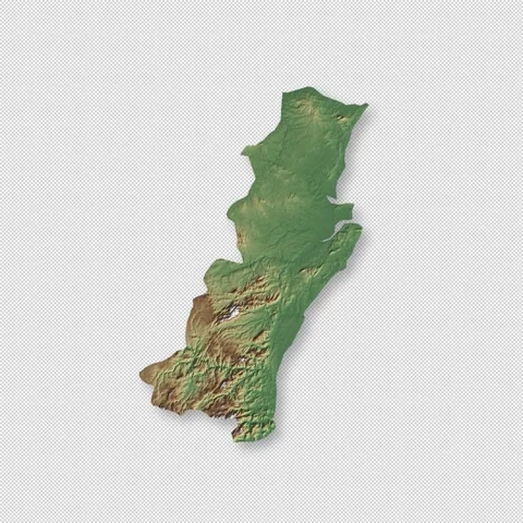 Portugal Rotating 3D Relief Map Seamless Loop, Alpha Channel 4K Stock Footage 340703845
