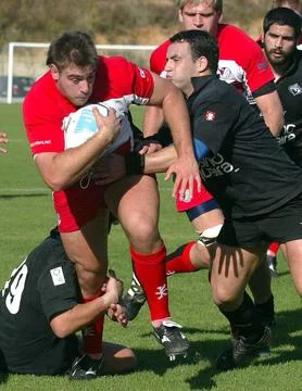 Portugal - Rugby: Academica Vs Borders - Oct 2004 Stock Photos