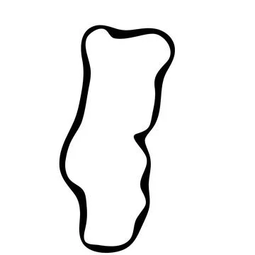 Portugal simplified vector map Stock Illustration