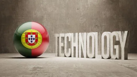 Portugal. Technology Concept. Stock Illustration