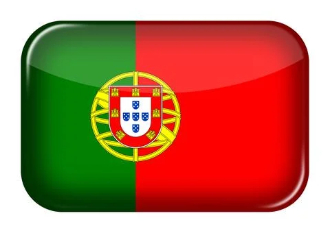 Portugal web icon rectangle button 스톡 일러스트